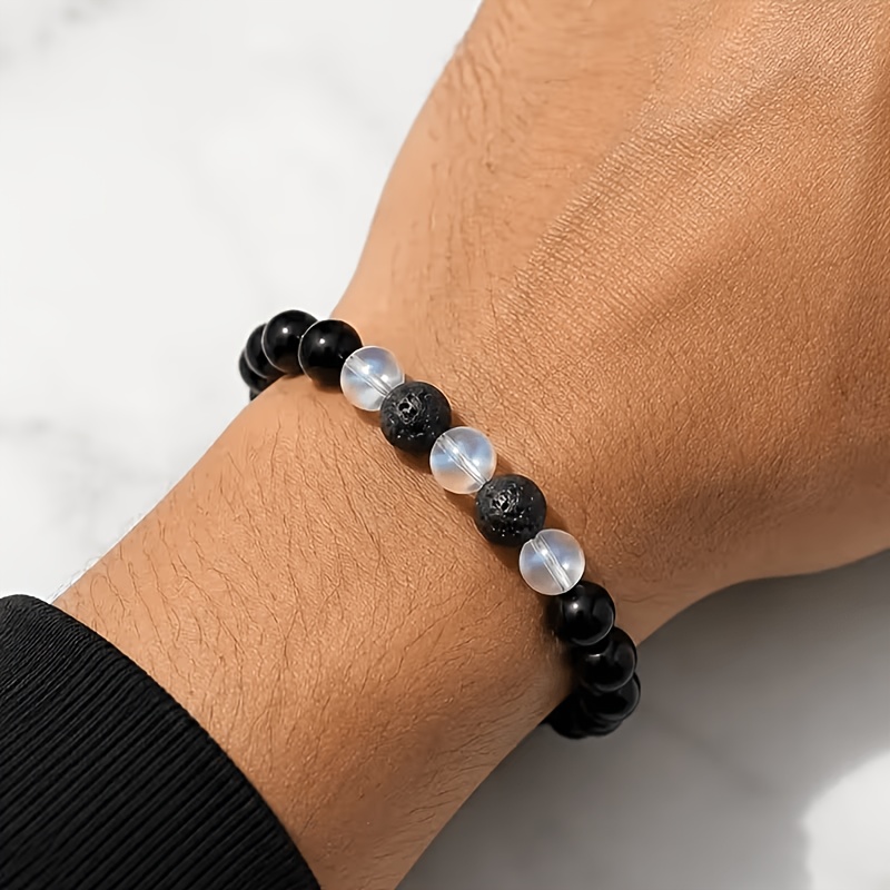 Gothic Style Natural Agate Handmade Bracelet, Unisex
